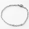 Pulsera de cadena de ángulo de cuatro lados al por mayor de joyería coreana de acero de titanio pulsera unisex de acero inoxidable 304
