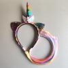 Peluca de diadema de unicornio de Amazon AliExpress, accesorios para el cabello para niños, linda diadema de poni de dibujos animados, tarjeta para el cabello de Polly.