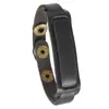 Pulseira Masculina de Couro Retrô Transfronteiriça Europeia e Americana, Pulseira Punk de Couro Simples Acessório de Moda
