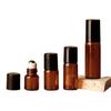 En Stock Frascos Roll-On Ámbar de 1-10 ml, Frascos de Perfume de Tamaño de Prueba, Frascos Marrones con Rodillo, Frascos para Aceites Esenciales