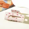 YHJ Accesorios para el Cabello Estilo Nuevo Fresco Floral Frutal Pasador Rectangular Pinza de Agarre Estampada para Mujer Pinza de Tiburón para la Parte Trasera del Cabello Pinza para el Cabello