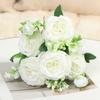 Peônia de Primavera Flor Artificial Peônia Rosa Móveis para Casa Buquê de Casamento Guia de Estrada Decoração de Mesa Buquê