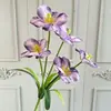Nova Flor Artificial Tulipa Aberta de Cinco Cabeças Impressa em 3D Decoração de Casa Ornamento para Sala de Estar Arranjo de Flores para Casamento