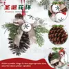 Decorações de Natal e Ano Novo da Amazon Transfronteiriças, Enfeites de Pinha, Adereços Criativos para Fotografia