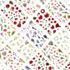 5 Piezas de Pegatinas Transparentes Serie Floral Estilo Ins, Materiales para Journaling Femeninos para Mascotas, Pegatinas Guka de Taza de Té con Leche Temáticas de Plantas