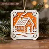 Adornos Colgantes de Doble Capa de Acrílico+Madera Navideños Copo de Nieve Papá Noel Árbol de Navidad Adornos Colgantes Decoración del Hogar Piezas de Madera