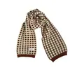 Bufanda Cuadros Galleta Waffle Diseño Original para Mujer Otoño e Invierno Nuevo Estilo Coreano Bufanda Cálida Imitación Cachemira