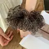 Diadema de Malla Francesa con Estampado de Leopardo para Mujer, Nuevo Estilo de Alta Gama, Diadema Elegante, Diadema para Cola de Caballo Baja