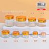 Pote de Creme de Vidro Transparente, Frasco Vazio Recarregável para Loção, Conjunto Cosmético, Frasco Recarregável, Frasco para Creme Facial, Frasco para Creme para Olhos