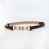 Cinturón Ajustable con Hebilla de Herradura Retro para Abrigo de Traje de Mujer, Cinturón Pequeño de PU de Verano Moderno y Versátil para Mujer