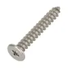 Tornillos Autorroscantes de Cabeza Plana Cruzada de Acero Inoxidable 304, Resistentes a la Corrosión y al Óxido, para Fijación de Madera y Paneles de Pared, Suministro a Granel