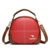 Bolsas 2025 Nova Bolsa Transversal de Ombro Feminina de Alto Padrão com Bordado Versátil para Roupas de Trabalho Pequena Bolsa Redonda de Mão em Couro Macio