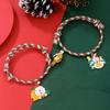 Pulseras Navideñas Europeas y Americanas, Pulseras de Color Mixto Rojo y Verde, Paquete de Dos Pulseras de Pareja, Pulseras para Mejores Amigos, Pulseras Navideñas Transfronterizas