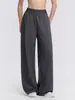 Calça Esportiva Feminina Longa Solta de Perna Larga Cintura Alta Casual Respirável Secagem Rápida Fitness Yoga Calças Roupa Externa Calças de Corrida