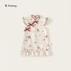 Ropa para Niños Youbao Verano Nuevo Estilo Falda Larga para Niña Lindo Lazo Estampado Floral Completo Vestido para Niños