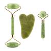 Masajeador Fengfan Jade Rodante para Ojos, Cuello y Frente Belleza Gua Sha con Púas Set de 3 Piezas Palo de Masaje Meridian