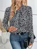 Camisa de manga larga con estampado de lunares nuevo europeo y americano transfronterizo de Amazon ropa para mujer