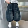 Pantalones de primavera para niño 2026 nuevo modelo, jeans súper elegantes para niño de primavera y otoño, estilo coreano, pantalones tipo linterna geniales para bebé