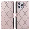 Adecuado para Redmi Note14 Funda para Teléfono en Forma de Diamante 14C Funda de Cuero para Teléfono Xiaomi 15 Funda Plegable Hecha a Mano Funda Protectora