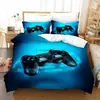 Juego de tres piezas 3D digital nuevo estampado de patrón de control de juego 3D ropa de cama comercio exterior textil para el hogar venta al por mayor transfronteriza