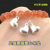 Pingente Coração de Prata Pura S999 Pingente Cristal Wenwan Corda de Mão Trançada Colar Acessórios DIY Feitos à Mão