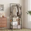 Perchero para dormitorio, perchero de pie con ruedas, tendedero para balcón interior, estante engrosado, barra para secar ropa