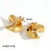 Pendientes de Acero Inoxidable de Forma Especial Geométrica Estilo Frío Ins Pendientes para Mujer Personalidad de Nicho Sentido Avanzado Pendientes de Acero de Titanio Transfronterizos