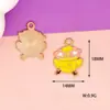 Conejo de Pascua de Dibujos Animados Transfronterizo Huevo DIY Aleación Aceite Goteando Accesorios Pendientes Colgante Cadena de Teléfono Móvil Llavero