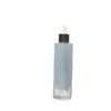 Frasco Conta-gotas Transparente de Ombro Plano 80ml Frasco Conta-gotas para Essência Frasco de Vidro Transparente para Essência Frasco para Óleo Essencial