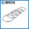 Anillo de Llaves Plano de Acero Inoxidable Llavero Juguete de Peluche de Cuero Accesorios para Llavero