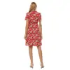 Falda de té francés Amazon nuevo traje cuello de camisa gasa estampada gran vuelo wrap dress falda sexy de playa