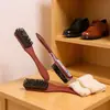 8621 Escova para Sapatos de Cerdas Pretas, Escova Especial para Limpeza de Sapatos com Cabo Longo e Pendurável, Escova de Plástico para Sapatos Doméstico, Atacado
