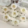 S 6cm Estilo Retrô Flor Rosa Simulada com Borda Queimada Artificial para Arranjo Floral DIY Manual Arranjo de Flores Buquê de Casamento Decoração de Casa