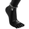 Europa y Estados Unidos joyería de moda transfronteriza personalidad moda hueco cadena de metal tobillera temperamento vintage pequeña cerradura joyería para el pie