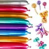 Variedade de Balões Longos de Cor Metálica Balão Mágico Tecelagem Colorido Criativo Casamento Casamento Aniversário Arranjo Balões Longos