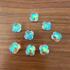 Joias de cristal cor AB furo reto furo horizontal contas soltas coração de pêssego estrela de cinco pontas urso acessórios DIY feitos à mão brincos colar pulseira