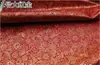 Tela de Seda Brocada Jacquard con Hilo Dorado y Plateado para Qipao, Túnica Mongol, Decoración de Escenario, Encaje y Tela Hecha a Mano con Patrón de Abejas
