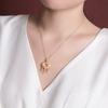 Yilu plata S999 plata pura chapado en oro perla de agua dulce moda nacional esmalte Loto Ruyi candado colgante elegante colgante que combina con todo