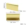 Manija de Puerta Invisible, Aleación de Aluminio Sin Taladro Sellado de Borde de Puerta de Armario, Manija de Borde Dorada Ultradelgada con Forma de Arco Redondeado