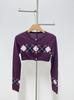 Conjunto de Dos Piezas de Punto para Mujer, Cárdigan y Camisola con Diseño de Diamantes, Nuevo Color Caramelo