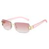 Nuevas gafas de sol cuadradas sin montura de moda y2g Celebridad de Internet Disparo callejero Personalidad Gafas de sol de moda de alta calidad Transfronterizo