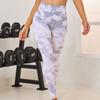 En stock nuevo DARCSPORT cabeza de lobo estampado digital europeo y americano para mujer fitness conjunto sin costuras de sujetador shorts pantalones