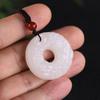 Colgante Ruyi Redondo de Jade Afgano Pixiu Doble Amuleto Pixiu para Hombres y Mujeres Colgante de Jade Colgante de Jade Blanco de Xinjiang