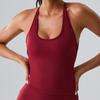 Sujetador de Yoga Fitness Europeo y Americano Transfronterizo Top para Mujer con Almohadilla en el Pecho Chaleco sin Mangas Adelgazante de Secado Rápido Ajustado Hermosa Espalda Deportes