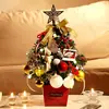 Decorações de Natal Novas Transfronteiriças Mini Árvore de Natal de Mesa com Luzes Enfeites Luminosos Decoração de Feriado Presentes