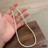 Collar de Perlas Estilo Celebridad de Internet Cadena para Clavícula de Mujer Lujo Ligero Nicho Elegante Estilo Francés Versátil Collar de Vidrio de Verano