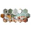 Adesivos de parede espelhados hexagonais acrílicos personalizados transfronteiriços DIY autoadesivos adesivos de parede decoração de casa adesivos de parede de fundo