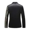 Trajes Europeos y Americanos para Hombre Transfronterizos con Lentejuelas Onduladas y Chaquetas Brillantes para Banquetes, Fiestas Nocturnas, Bodas y Fiestas en Discotecas