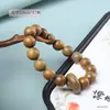 Pulseira de Sândalo Verde Argentina para Homens, Contas de 2,0 Estilo Vintage, Design de Nó de Bambu, Pulseira Redonda de Duplo Círculo 108 para Mulheres, Contas de Oração, Atacado do Fabricante