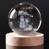 Luz de Noche Bola de Cristal Brillante Navideña Muñeco de Nieve Navideño Adornos Creativos Fabricante Venta al por Mayor Amazon Transfronterizo